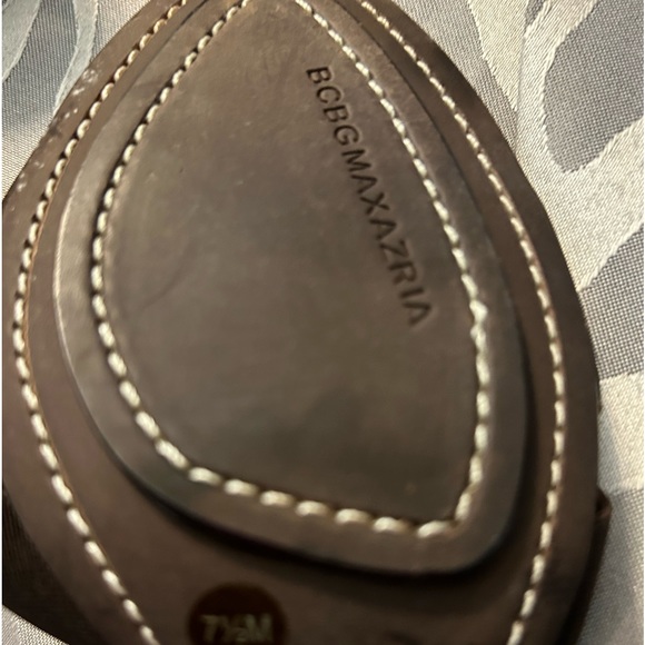 BCBG MaxAzria Strappy Heels - Size 7 1/2- Stacked Heel - Leather Sole - Picture 2 of 5